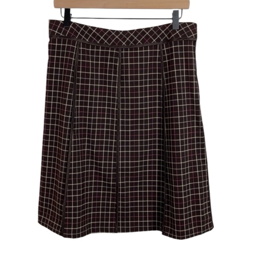 New York City Design Co. Brown Plaid Skirt